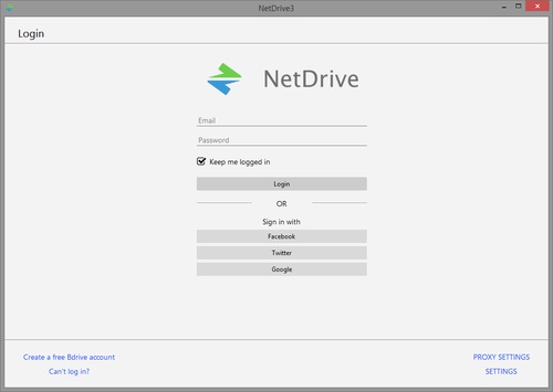 NetDrive 登录界面